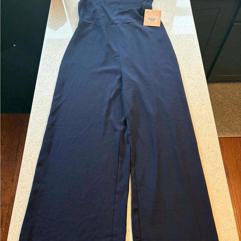 Kittenish NWT Navy Blue Wide-Leg Jumpsuit - Picture 1 of 4